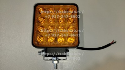Фара LED FenixPro 48W Квадрат (16*3W Epistar) Желтый свет 12-24М Flood